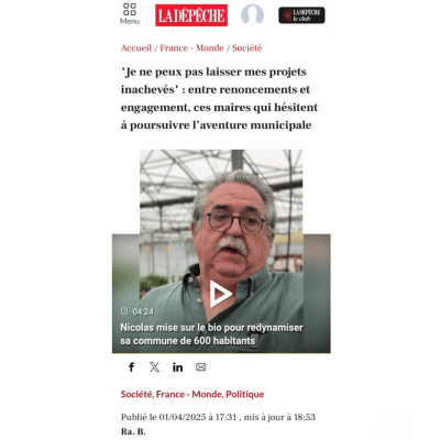 Pour dynamiser le village il mise sur le bio