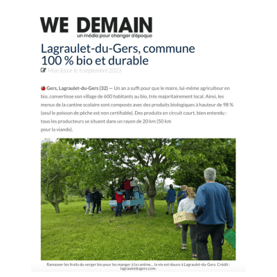 Commune 100 bio et durable